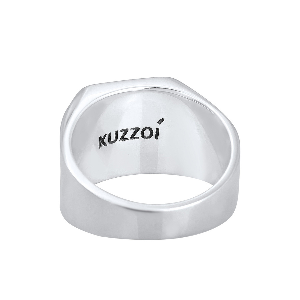 KUZZOI KUZZOI Bague Chevalière Flèche Base Mat Bague Homme-(925/1000) Argent Bague