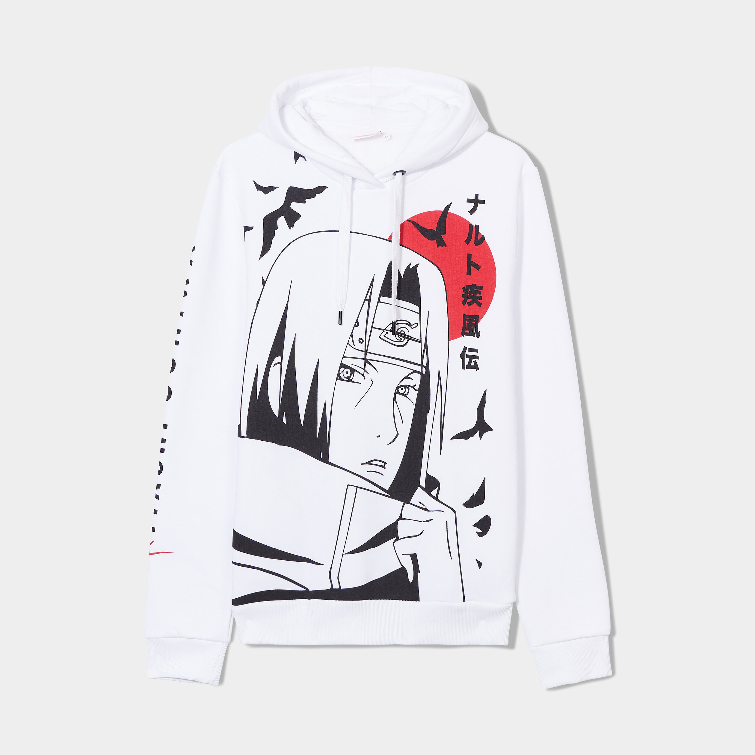 Sweat à capuche hoodie Naruto Itachi blanc homme | La Halle