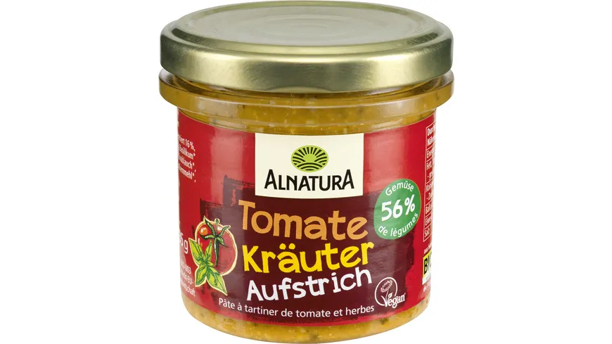 Alnatura Bio Brotaufstrich Gartengemüse: Tomate-Kräuter 135 g
