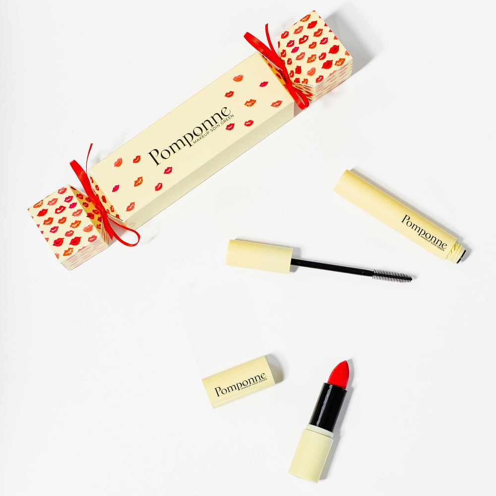 pomponne Cracker duo Mascara & Rouge à lèvres coquelicot naturels COFFRET CADEAU MAQUILLAGE