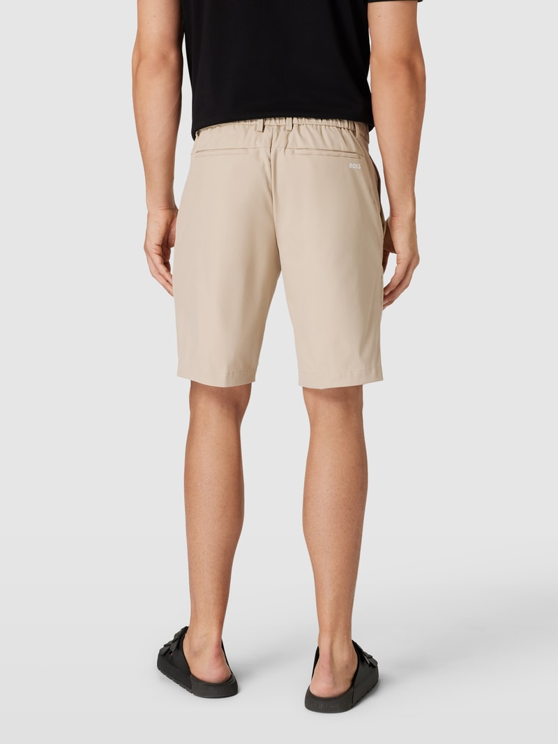 Shorts mit elastischem Bund Modell 'Drax' in beige