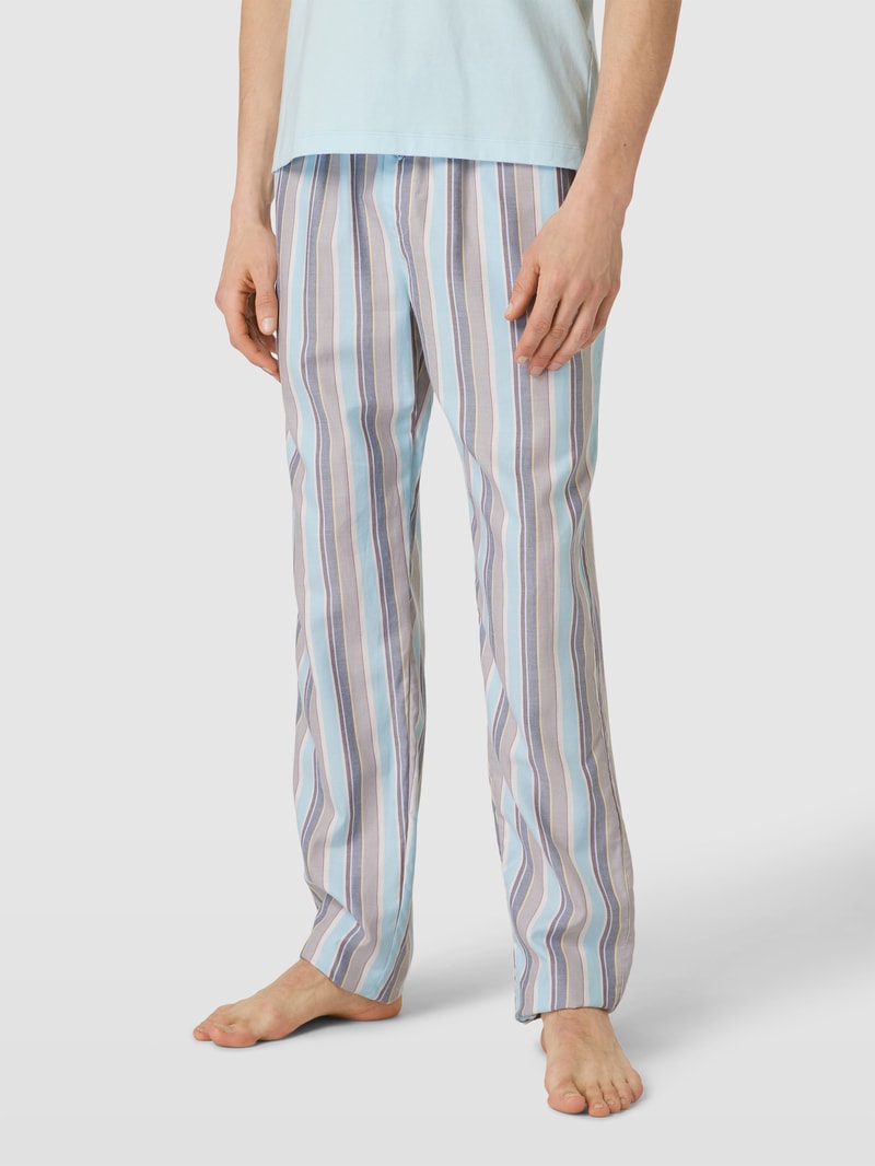 Pyjama-Hose mit Streifenmuster Modell 'Night & Day' in beige