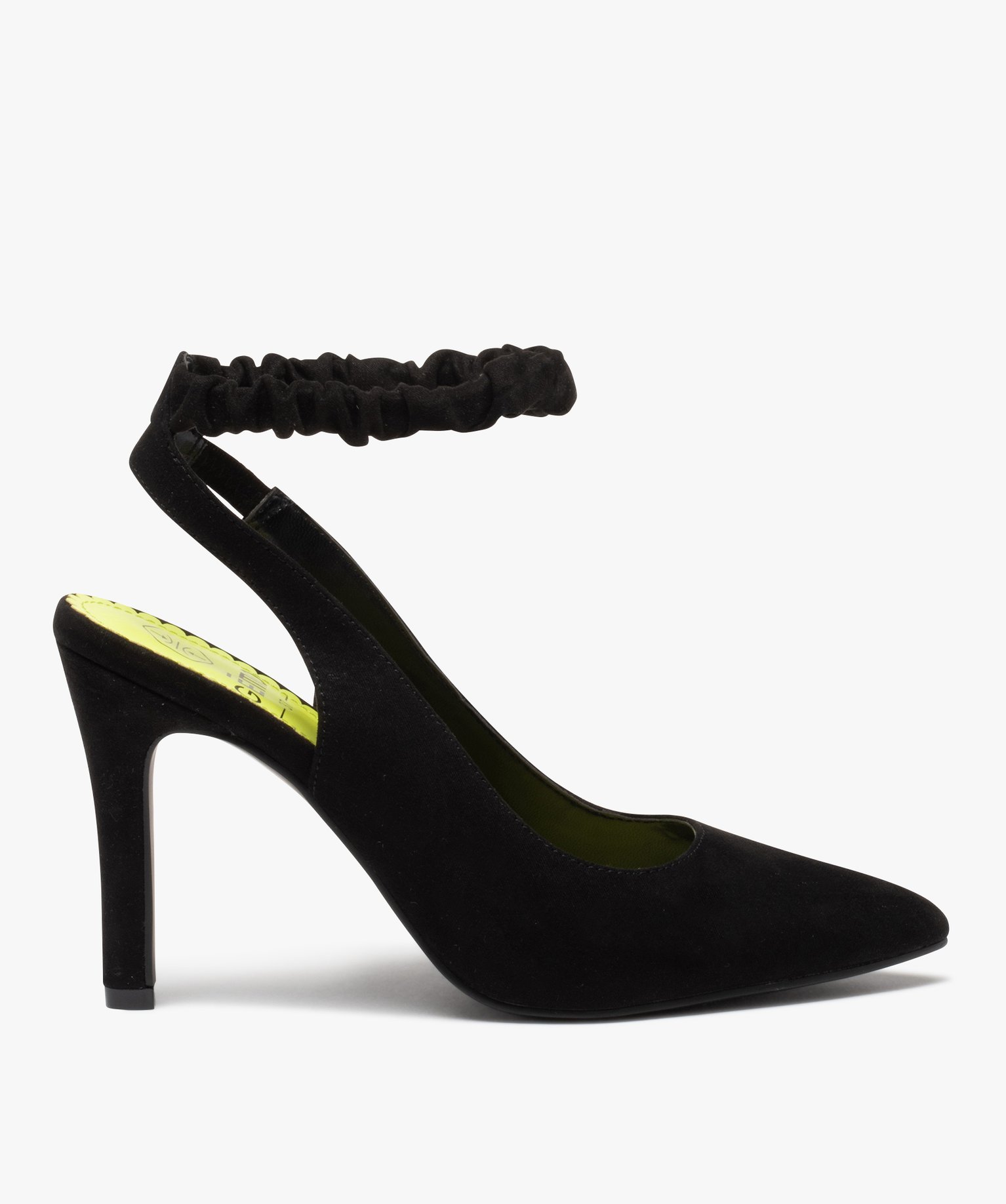 Escarpin femme ouvert à talon fin noir | GEMO
