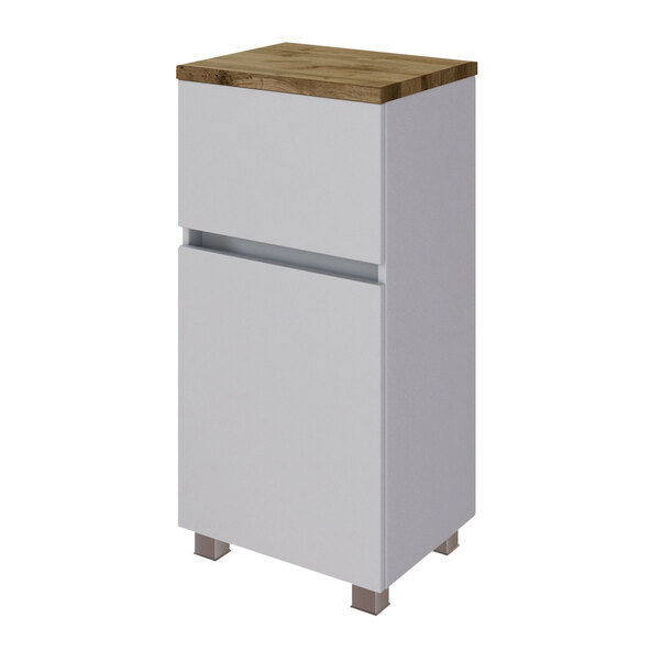 Unterschrank Bristol, 40 cm, matt weiß/weiß
