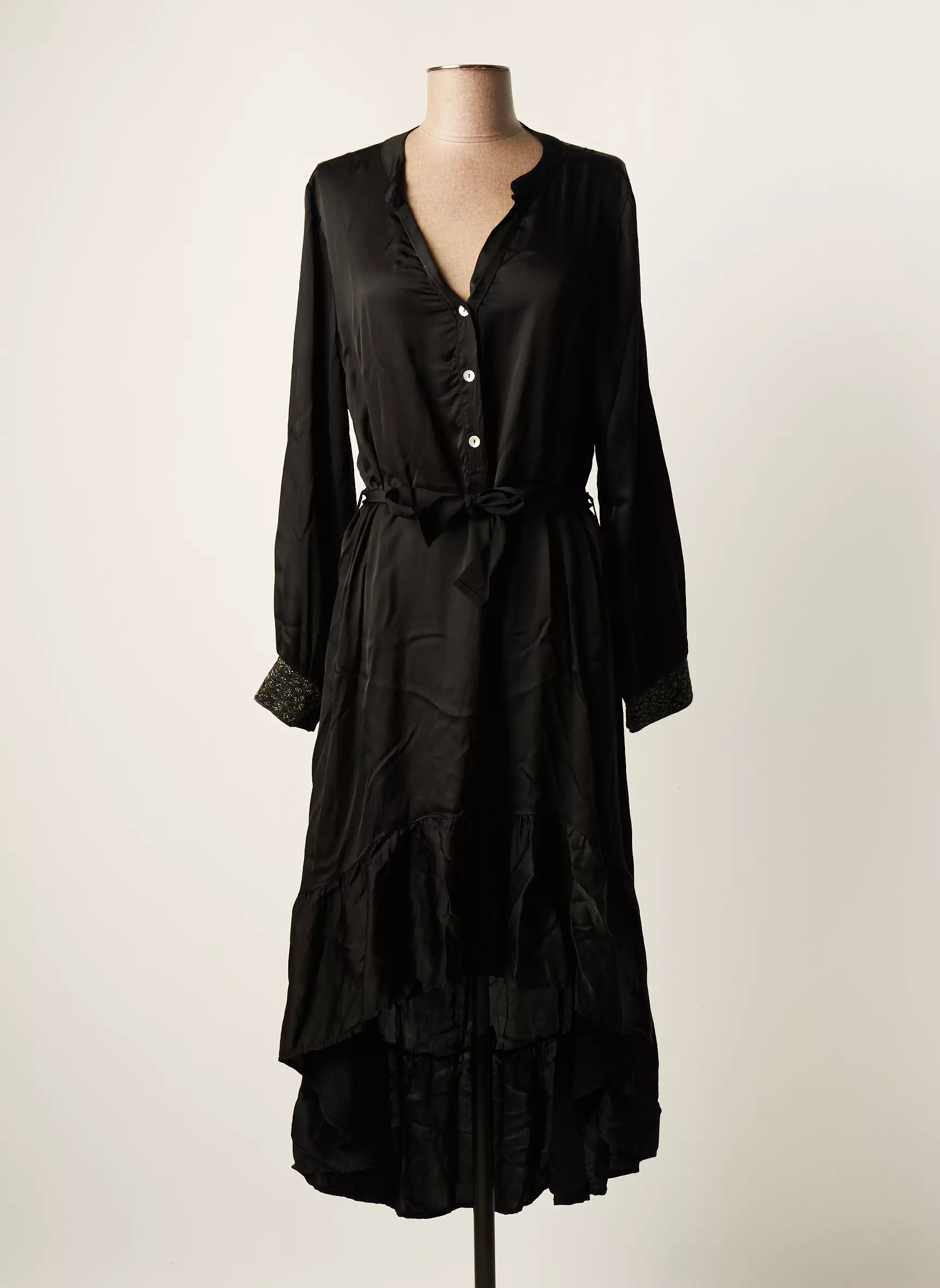 Grl Pwr Robes Mi Longues Femme couleur noir