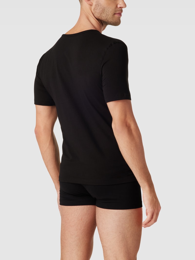 T-Shirt mit Rundhalsausschnitt in schwarz