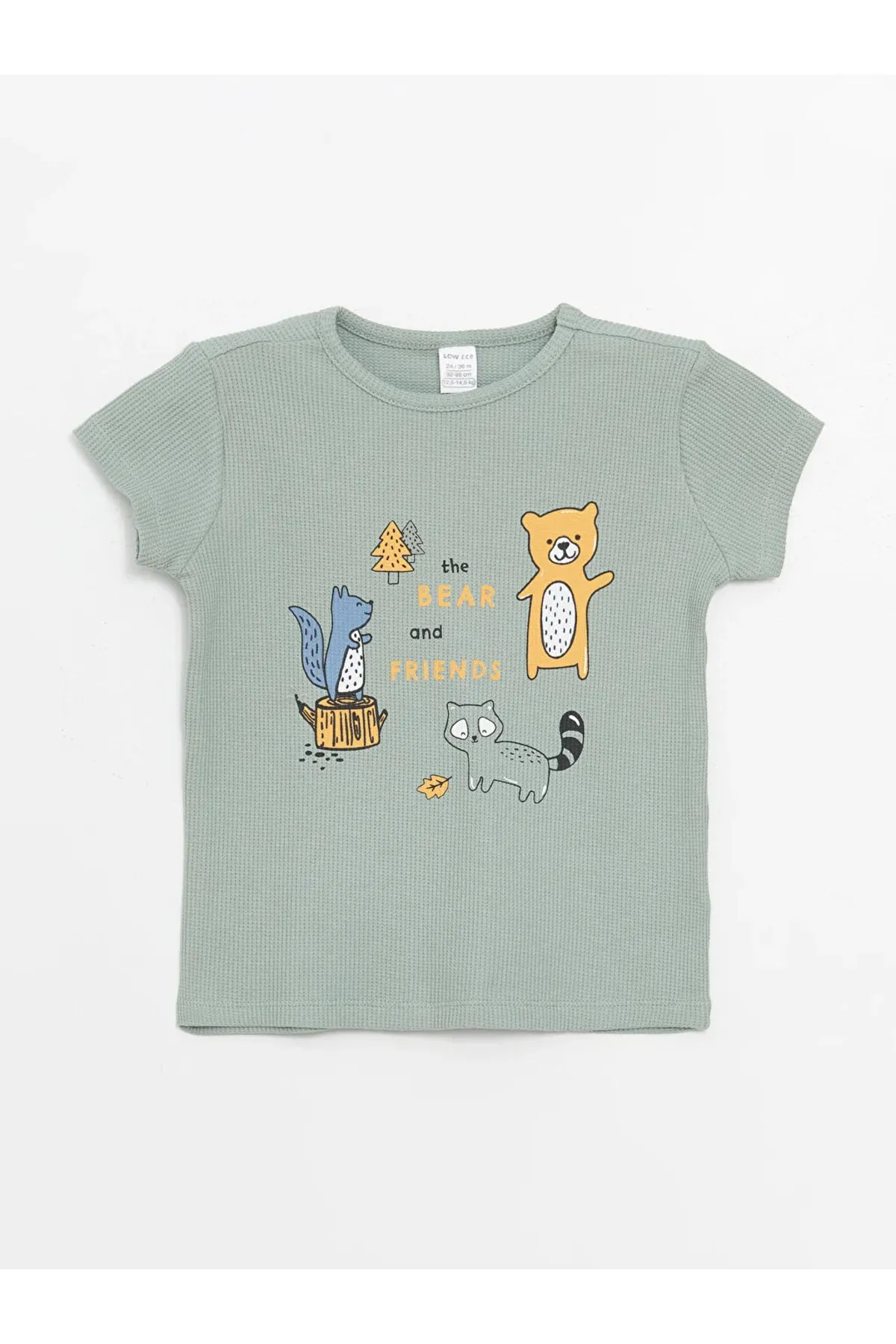 LC Waikiki  LCW ECO Baby-Schlafanzug-Set mit Rundhalsausschnitt, kurzen Ärmeln und Shorts