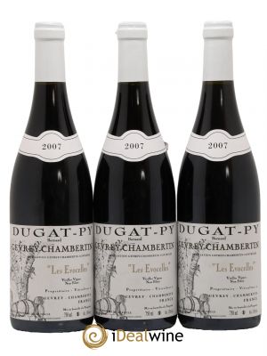 Gevrey-Chambertin Les Evocelles Vieilles Vignes Dugat-Py  2007 - Lot de 3 Bouteilles