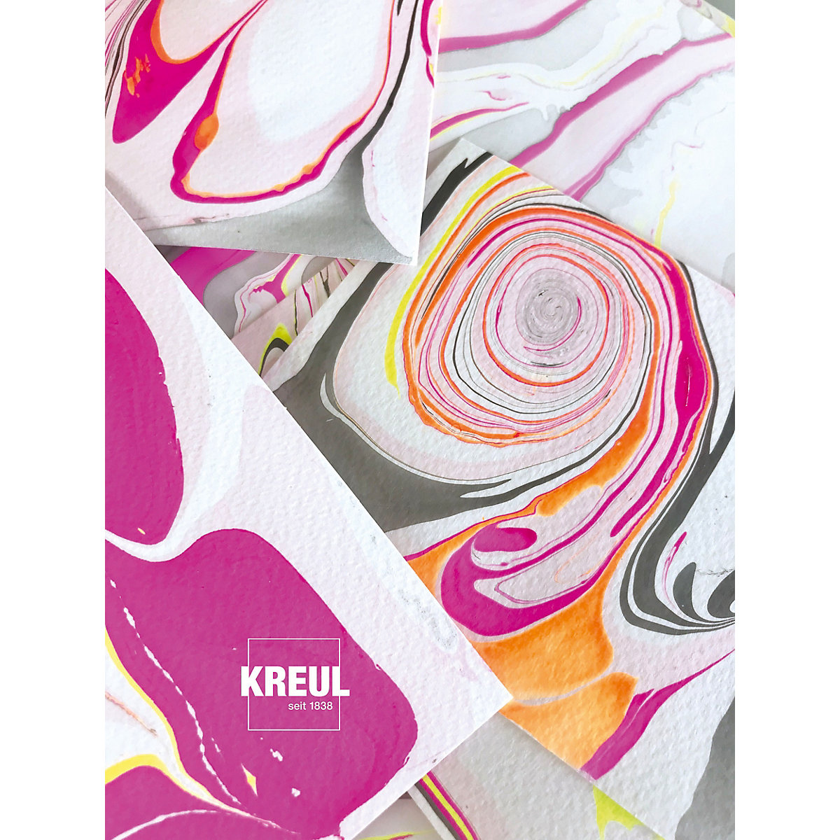 KREUL Magic Marble Marmorierfarben Set Love Neon! 6 x 20 ml