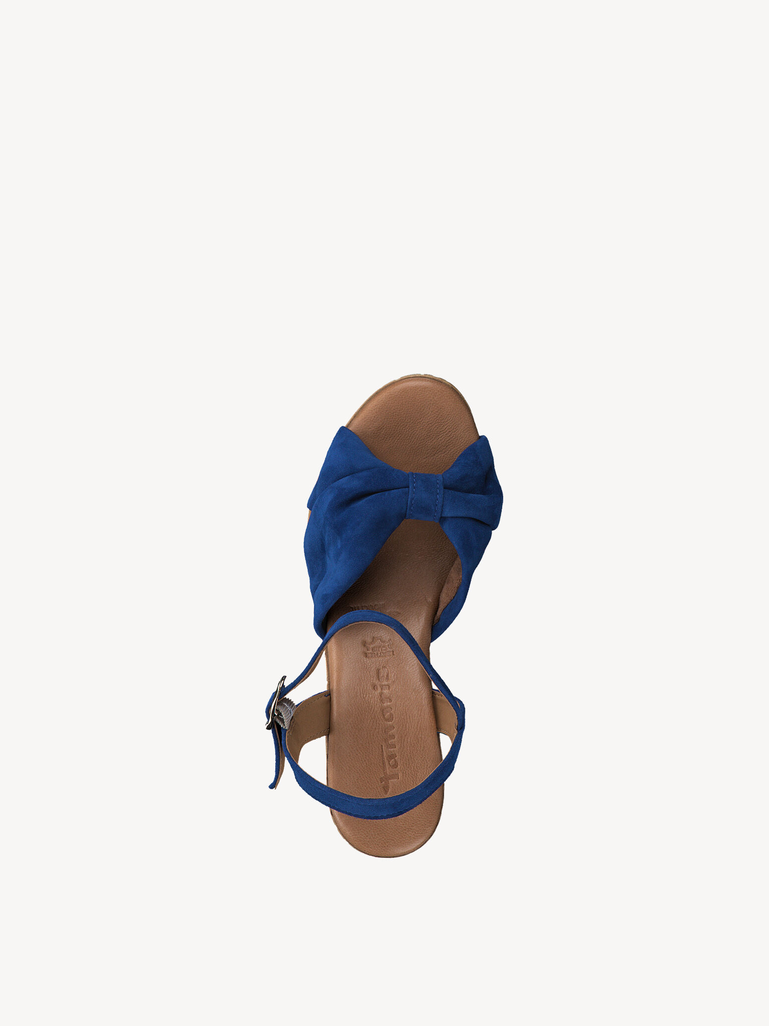 Sandale à talon en cuir - bleu