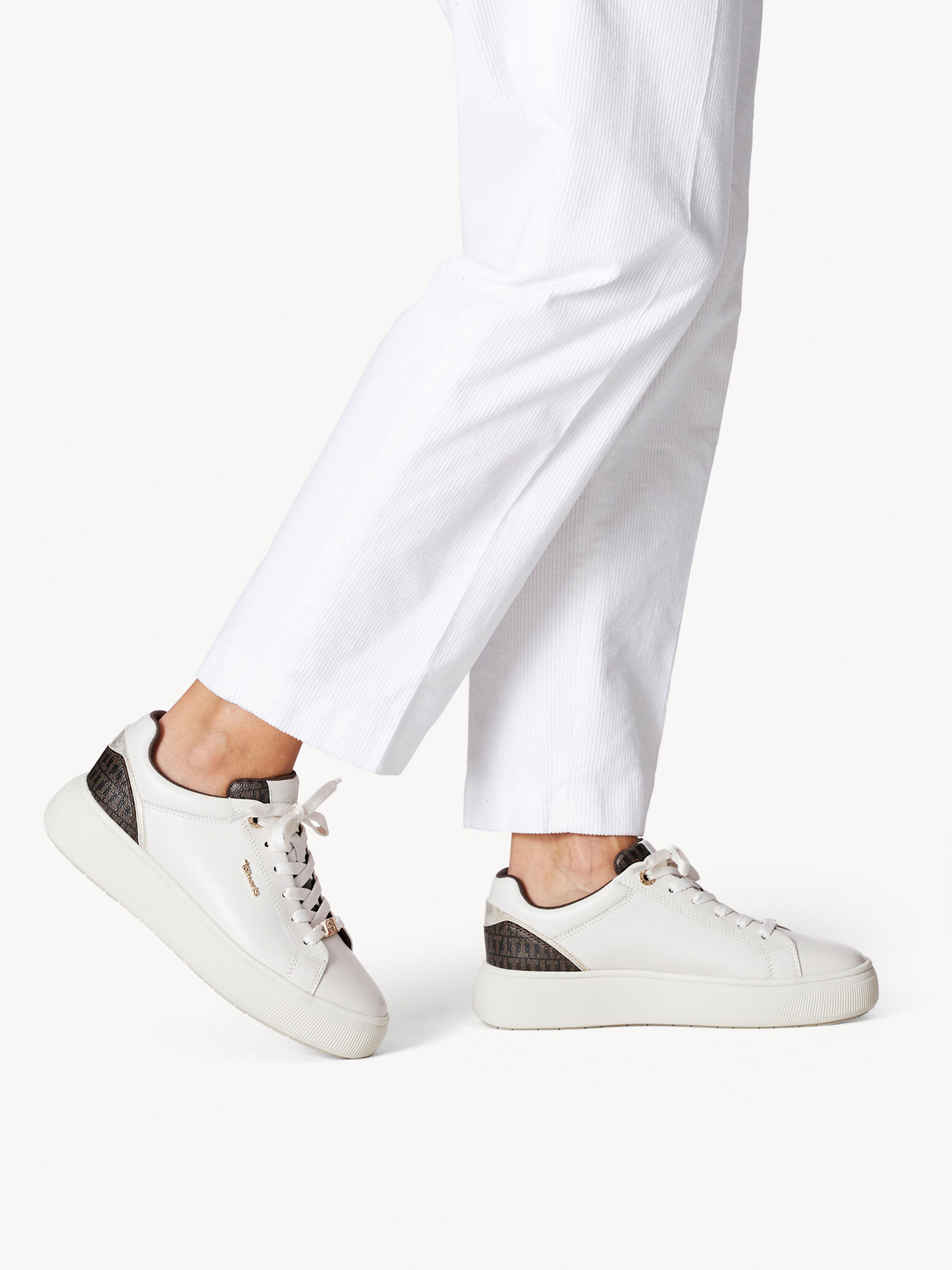 Basket en cuir - blanc