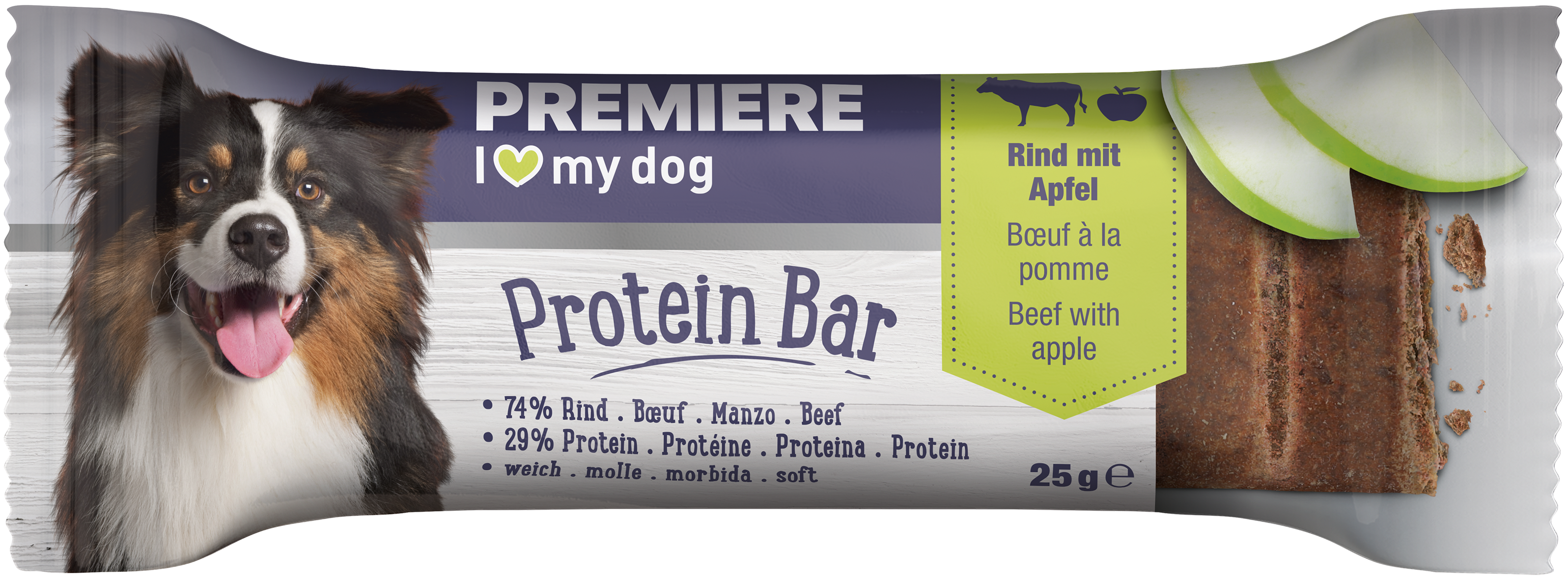 PREMIERE Snacks PREMIERE Proteinriegel 4x25 g Rind mit Apfel