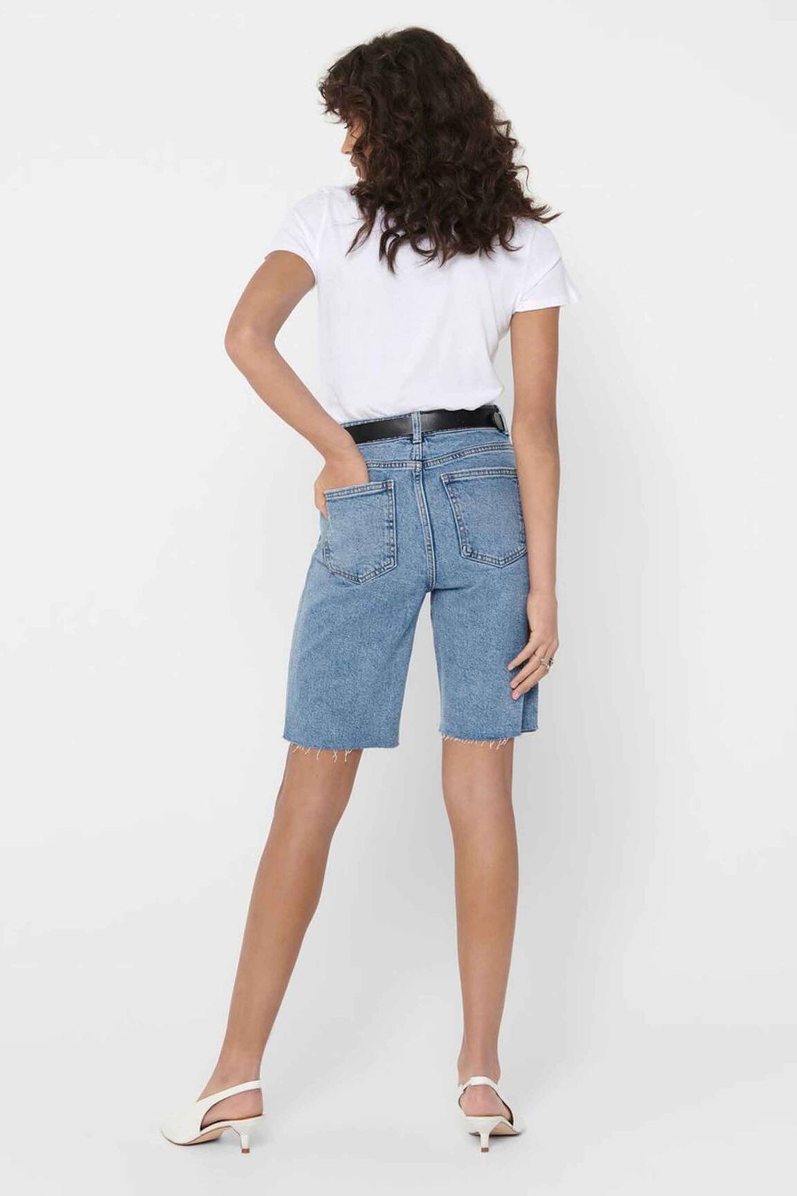 Only Bermudas Femme couleur bleu