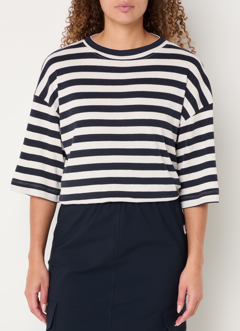 T-shirt elasticizzata a righe Penn & Ink