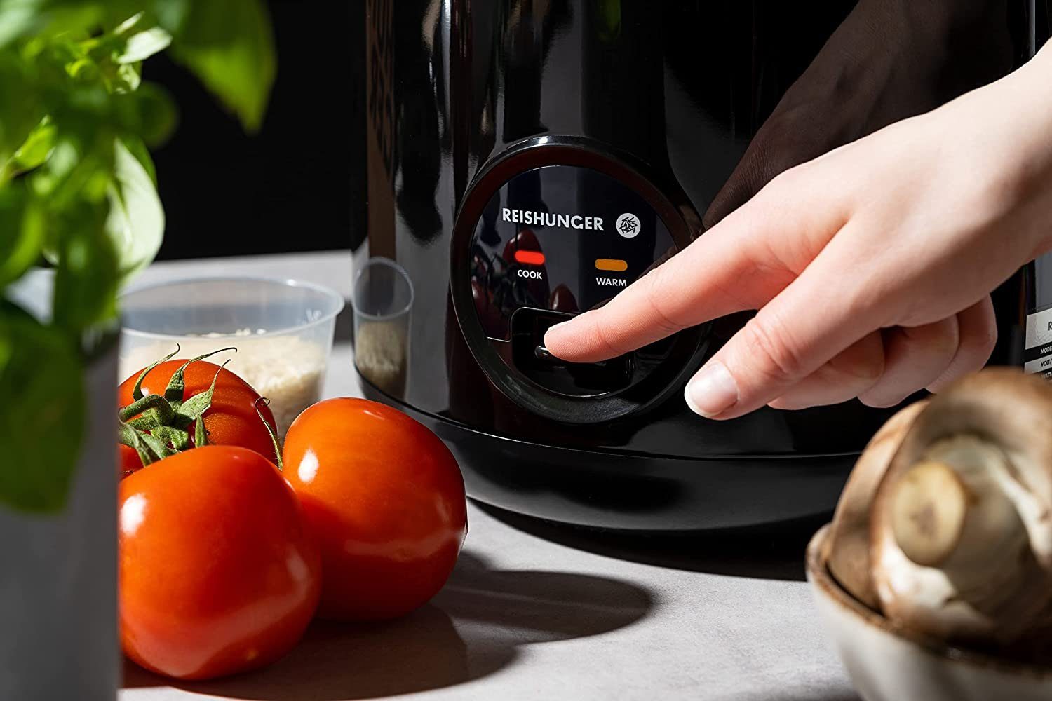 Reishunger Reiskocher - Reiskocher, 500 W, Mit Dampfgarfunktion & Warmhaltefunktion