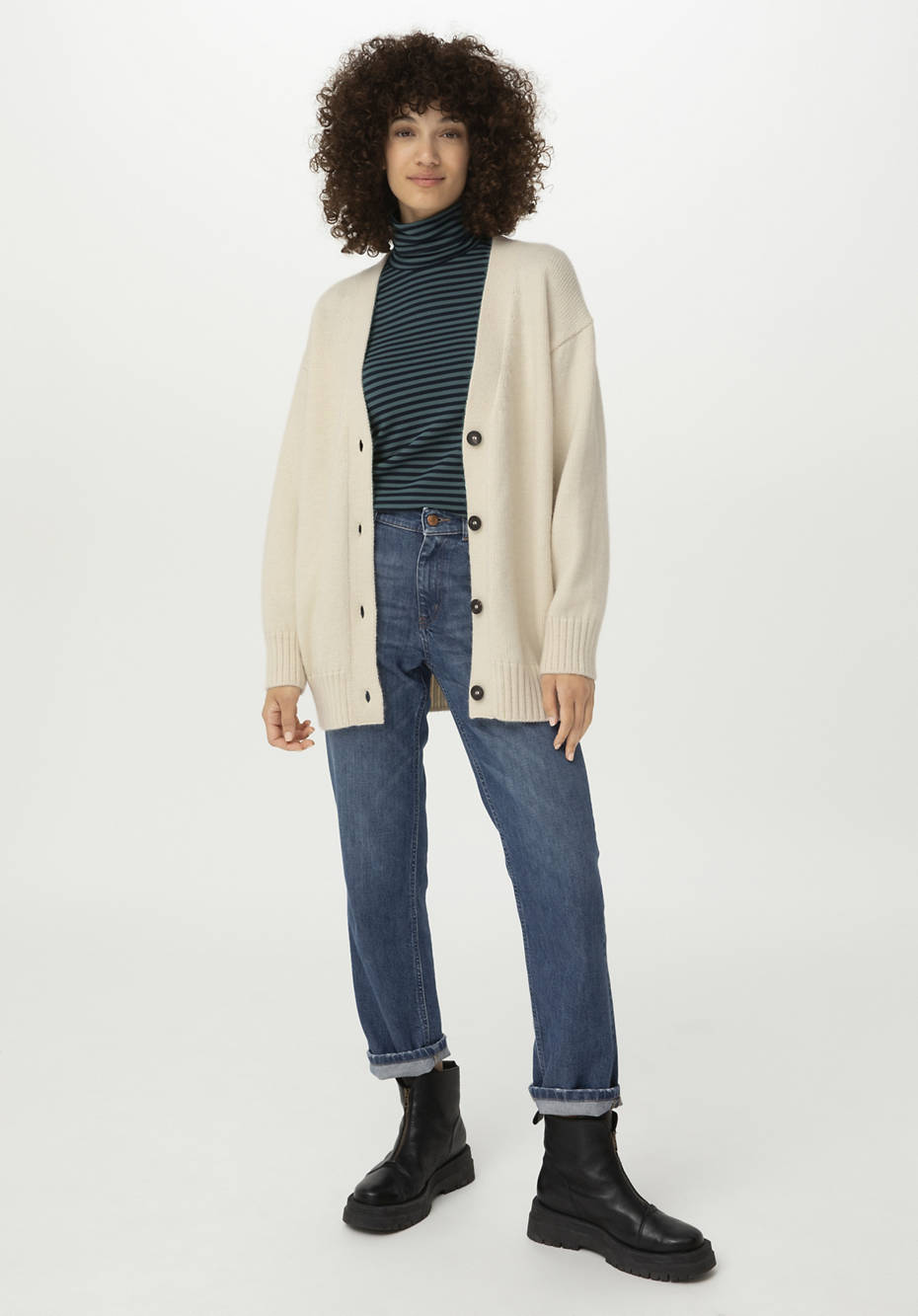 Strickjacke aus Alpaka und Schurwolle