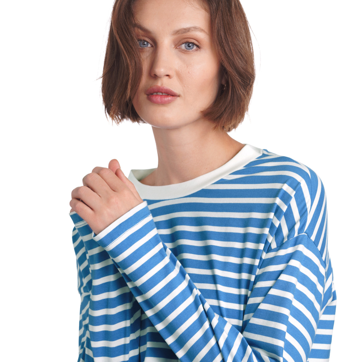 Damen Langarmshirt im Ringel-Look