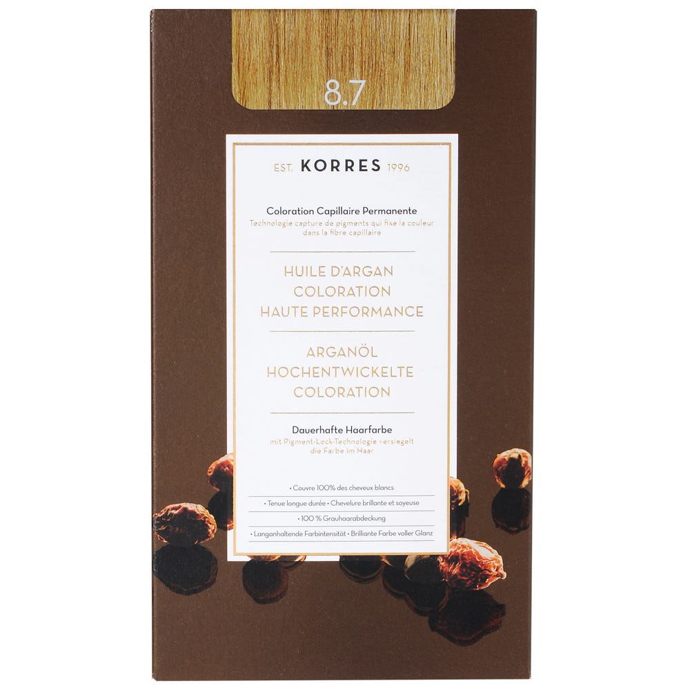 Korres Argan Oil Hair Colorant 8.7 Toffee