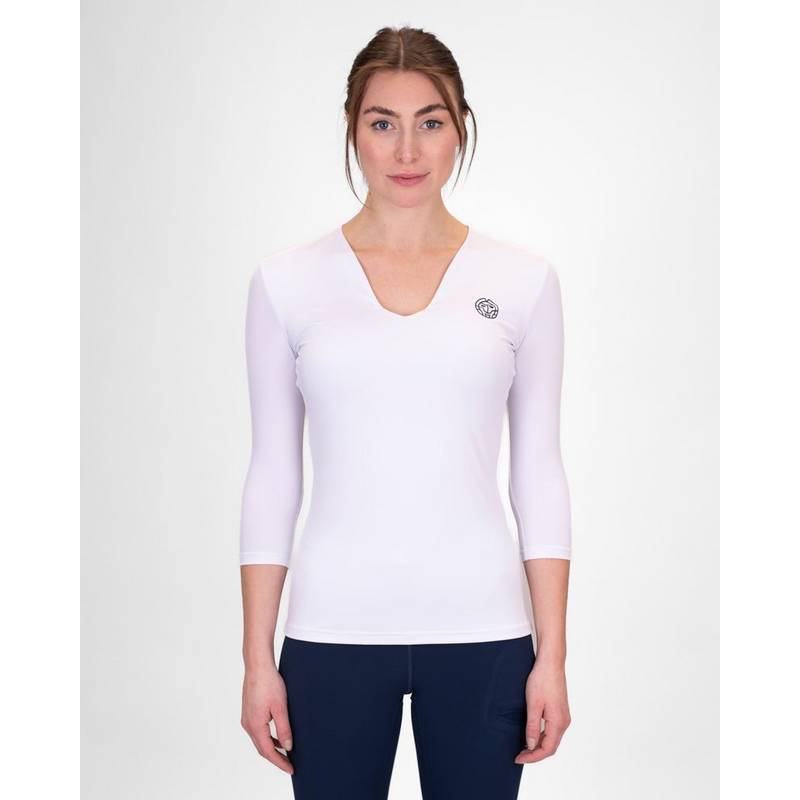 BIDI BADU Crew V-Neck Longsleeve Tennisshirt Damen