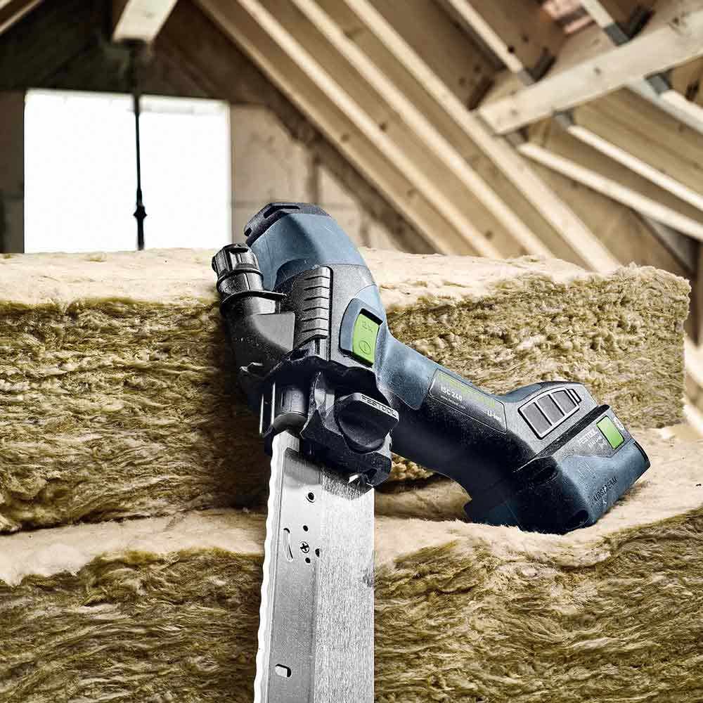 Serra isolante FESTOOL 18 V 240 mm ISC 240 com 1 bateria de 5,2 Ah em Systainer (conjunto 577128)
