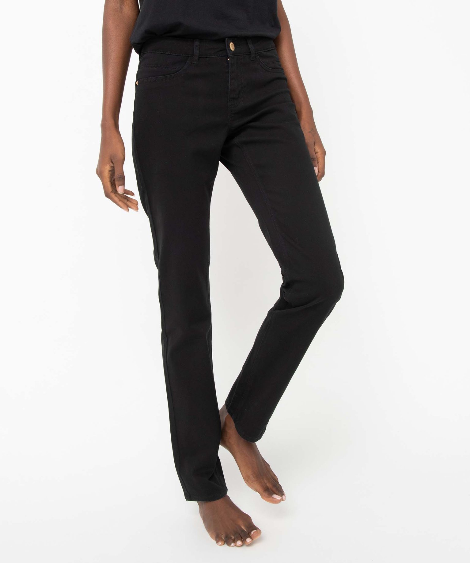 Jean femme coupe Regular L30 noir | GEMO