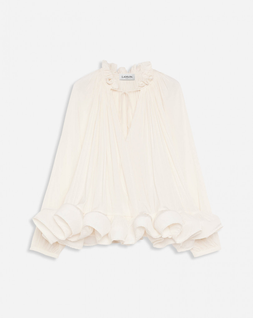 BLOUSE A MANCHES LONGUES CHARMEUSE