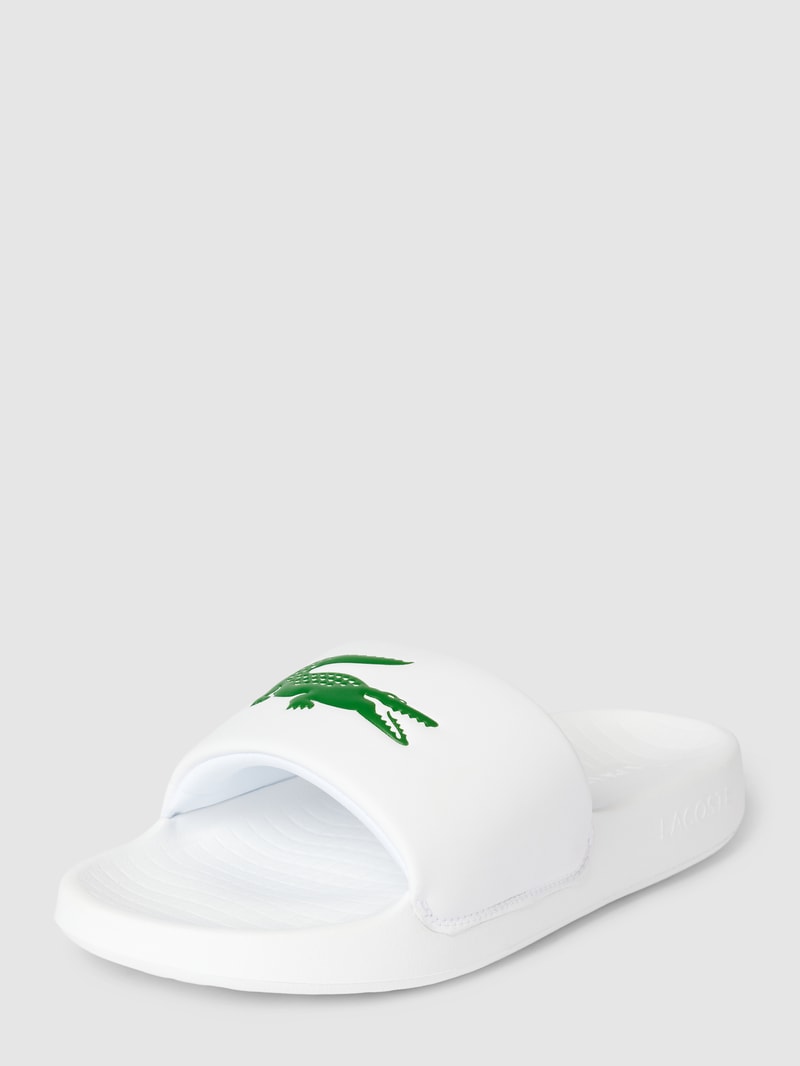 Sandalette mit Label-Print Modell 'SERVE SLIDE 1.0' in weiss