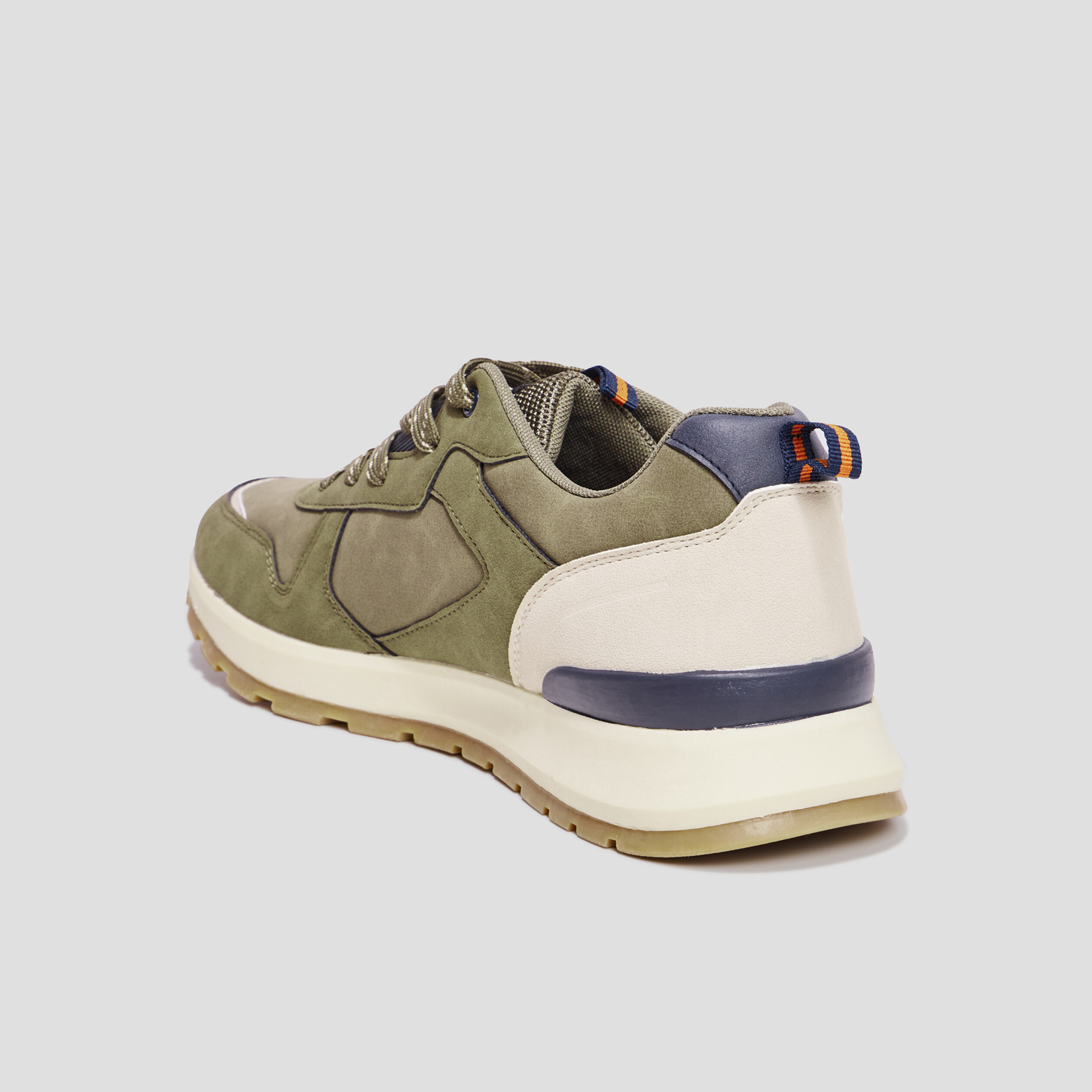 Baskets running Creeks Ribaloti vert kaki homme | La Halle