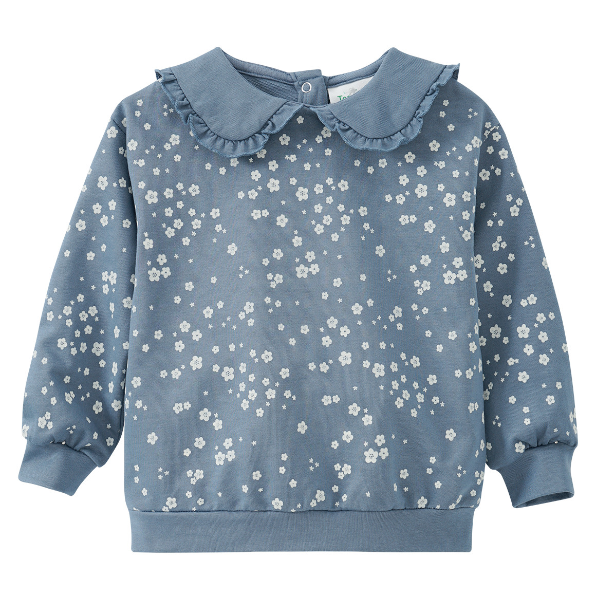 Mädchen Sweatshirt mit Bubikragen