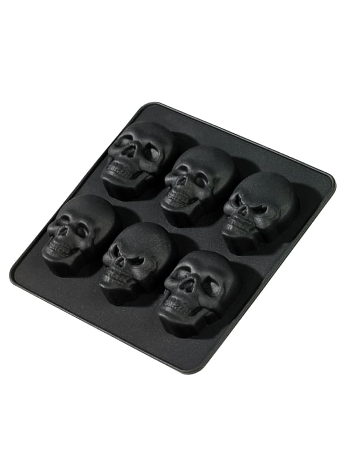 Geda Labels Eiswürfelform Totenkopf 2er Set in Schwarz - 13,9x13,9x1,7cm günstig kaufen onesize