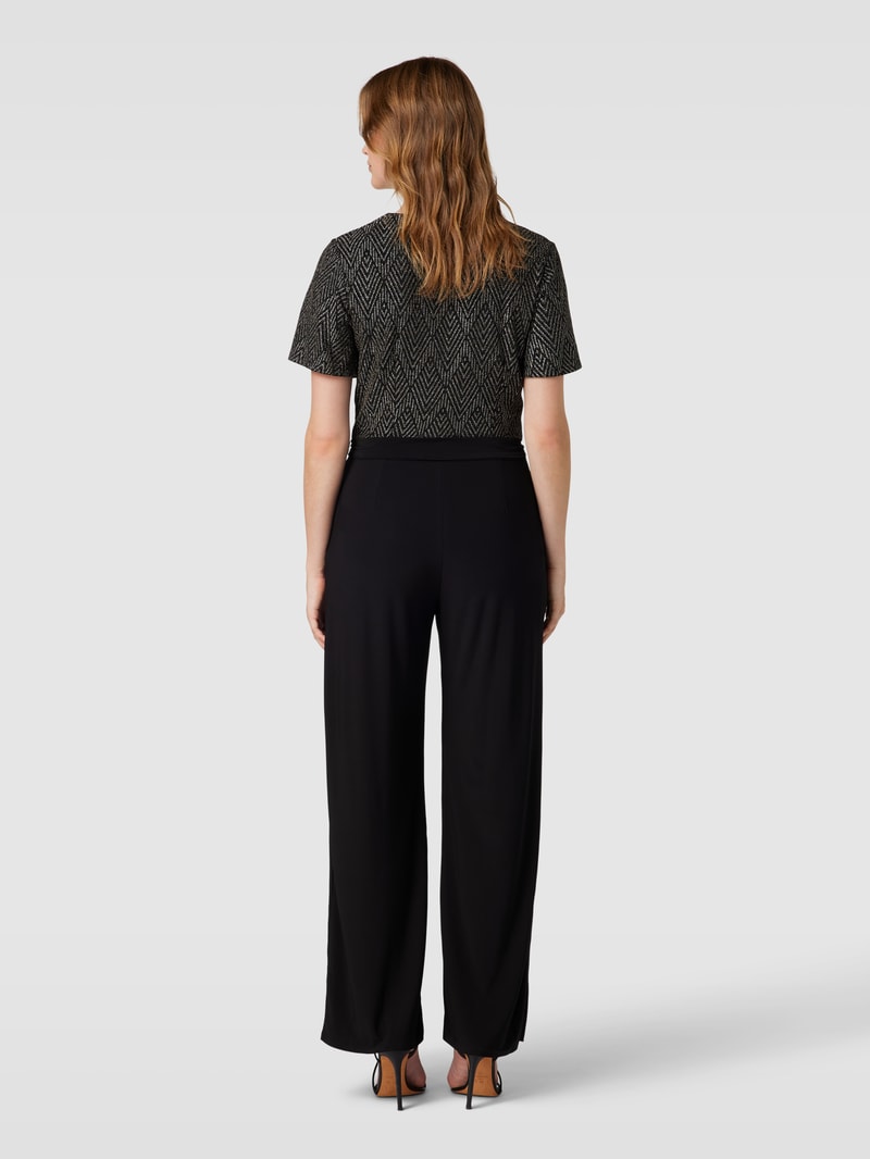 Jumpsuit mit V-Ausschnitt in silber