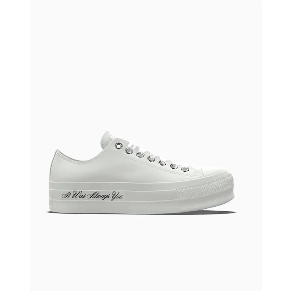 Converse Custom Chuck Taylor All Star Lift Platform Premium Wedding By You A02257CSP24_WHITE / weiss