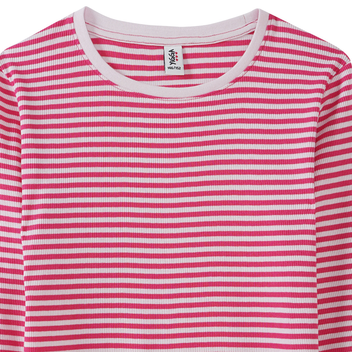 Mädchen Langarmshirt in Rippqualität