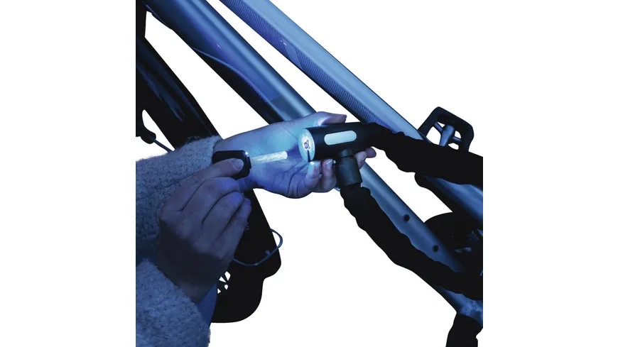 Hama Fahrrad-Kettenschloss mit Leuchtschlüssel, 120 cm, Schwarz Schwarz
