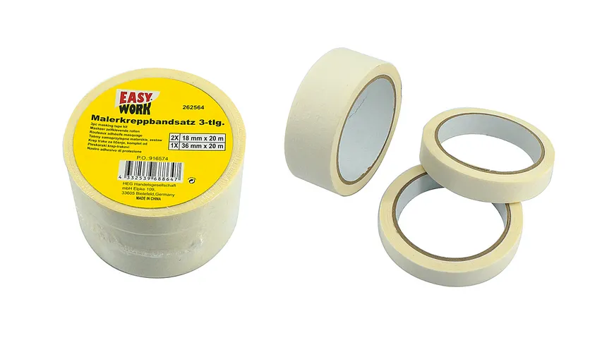 EASY WORK Malerkreppband Set 3teilig beige
