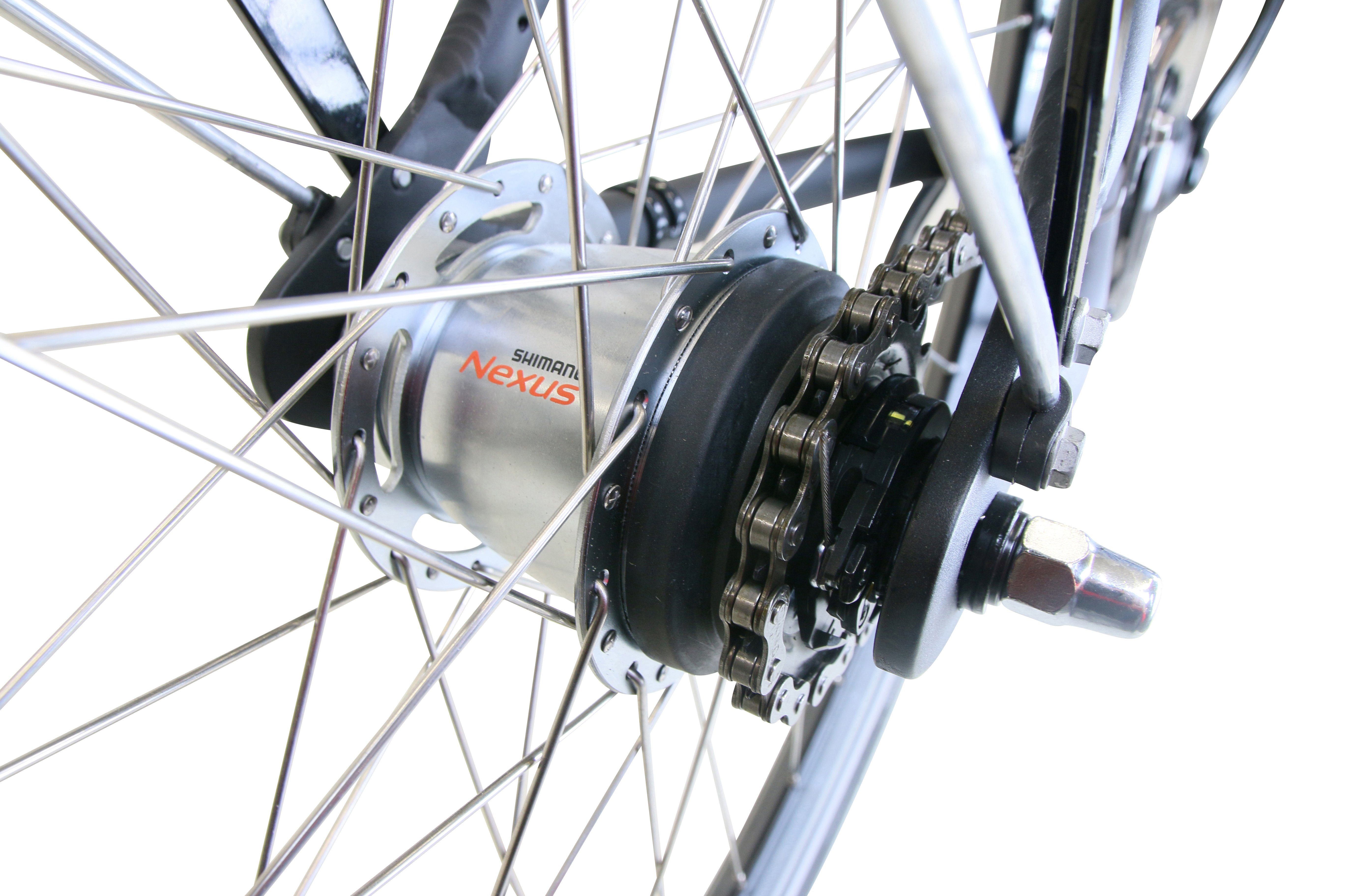 HAWK Bikes Cityrad HAWK City Wave Easy Black, 7 Gang Shimano Nexus Schaltwerk