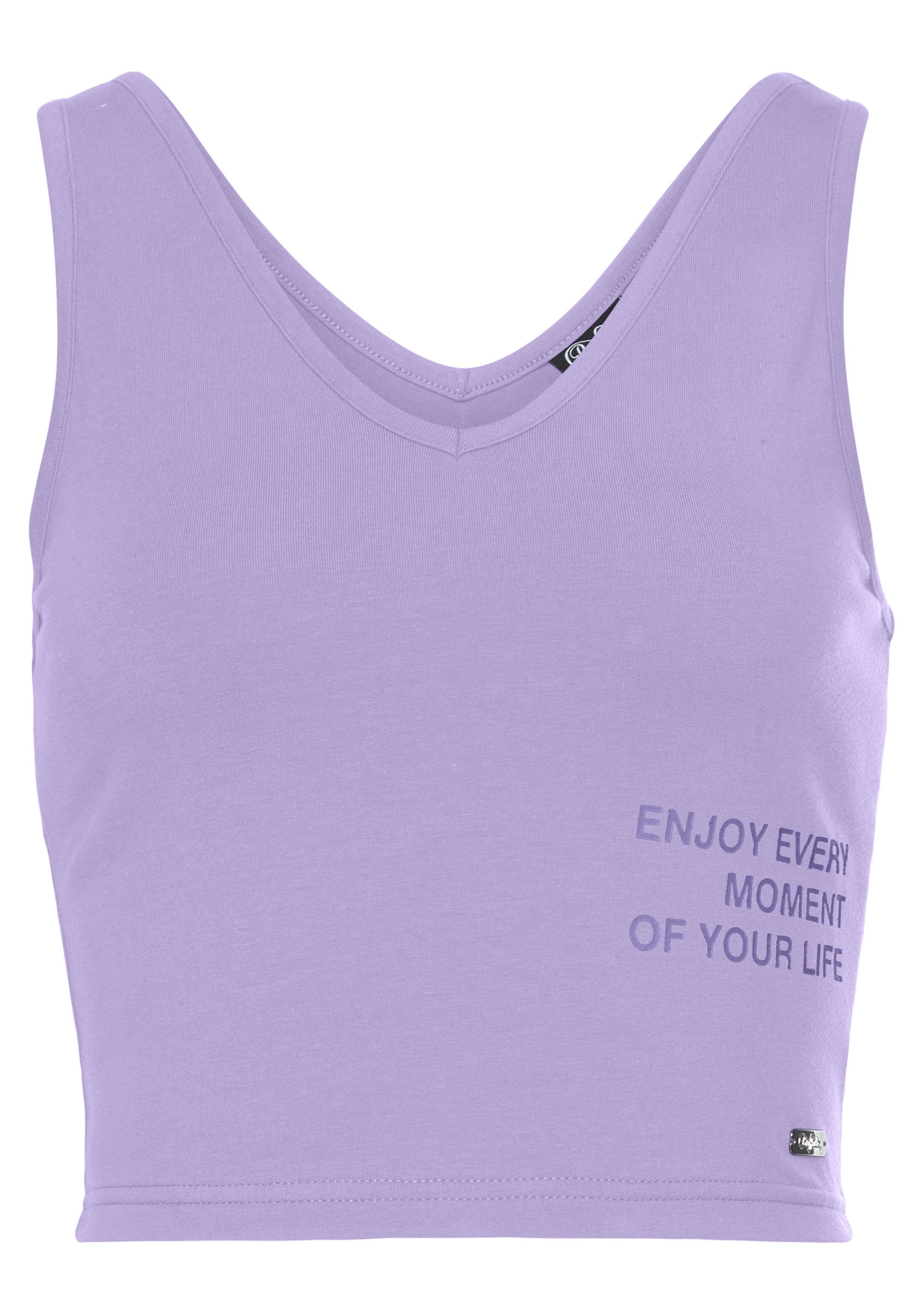 Buffalo Tanktop mit Statement Druck