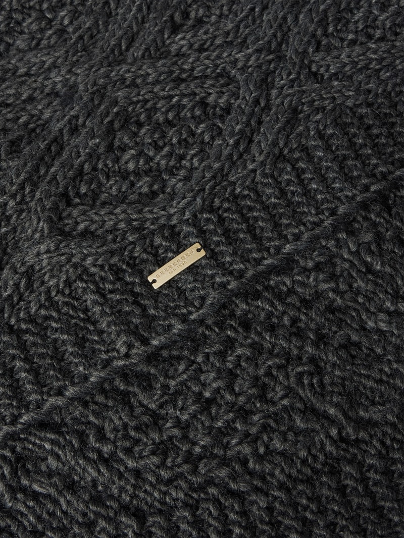 Loop-Schal mit Zopfmuster in anthrazit