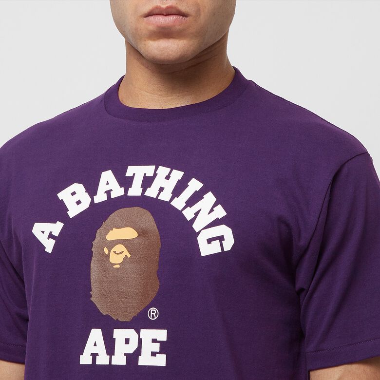 A Bathing Ape College Tee M purple