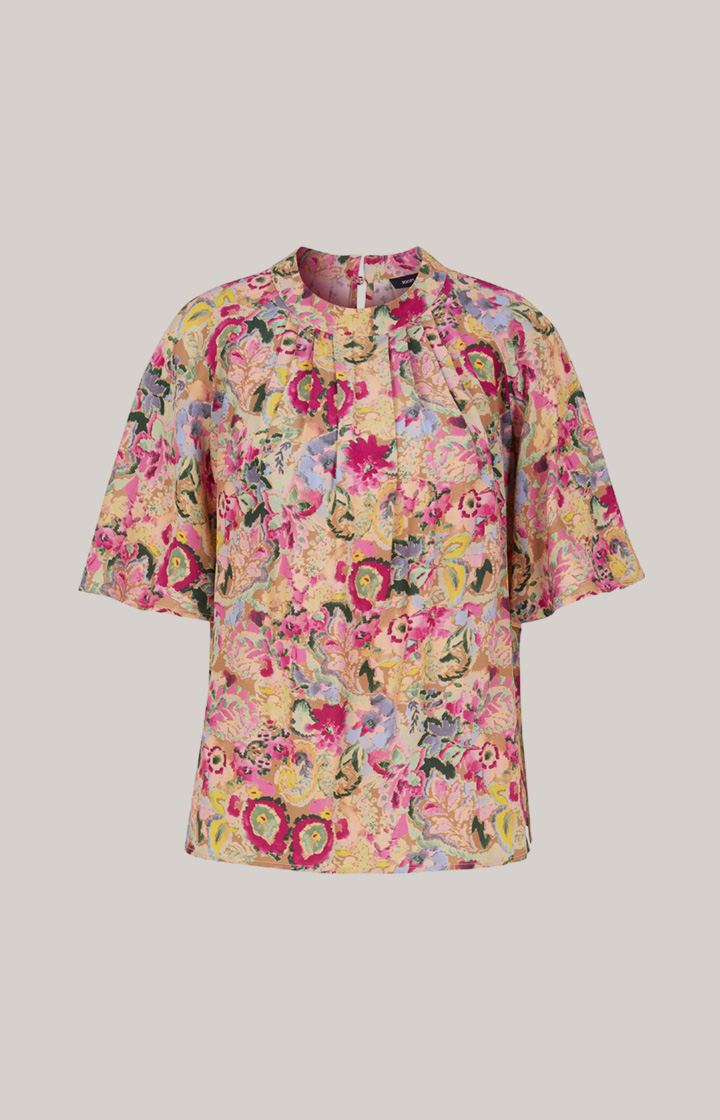 Bluse in Beige/Pink gemustert