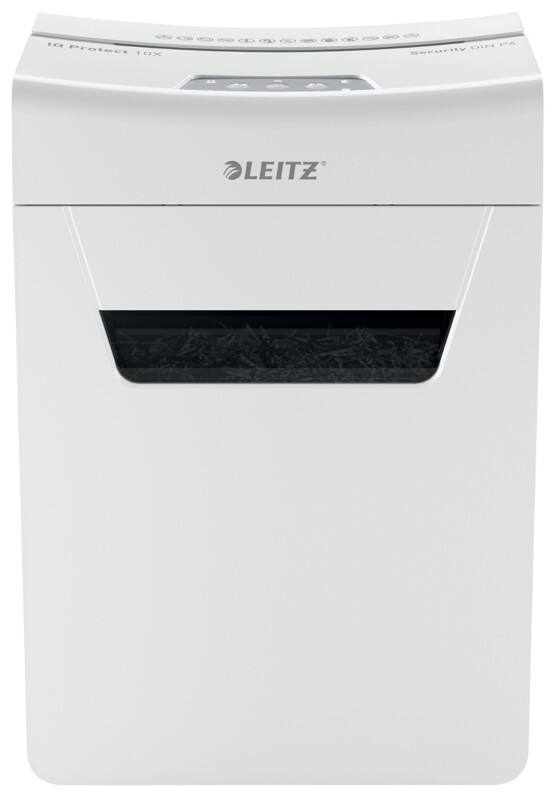 Leitz IQ Protect 10X Premium Aktenvernichter Partikelschnitt Sicherheitsstufe P-4 10 Blatt