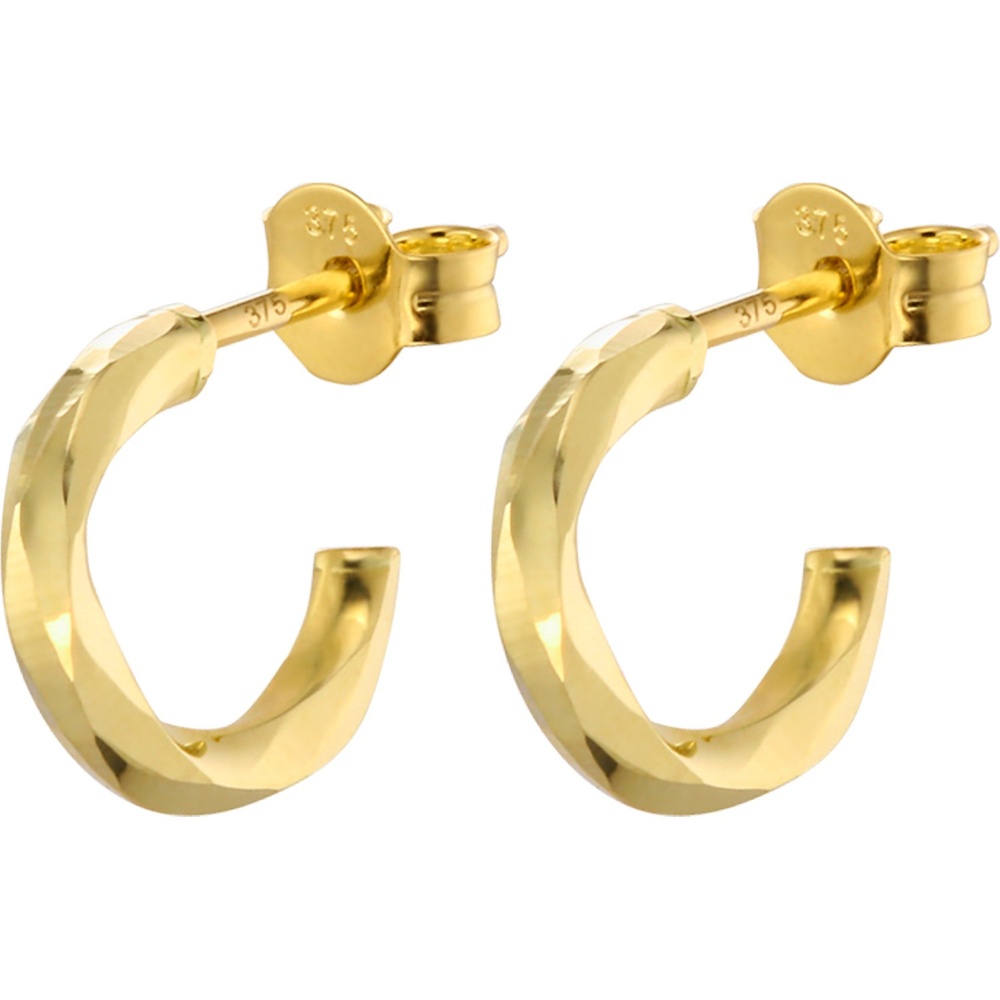 Valeria Créoles 375 Or jaune Boucles d'oreilles