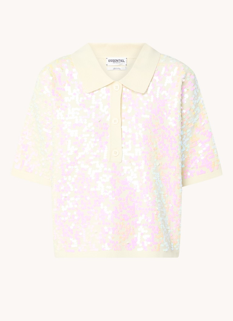 Polo Essential Antwerp Glitz in maglia fine con paillettes