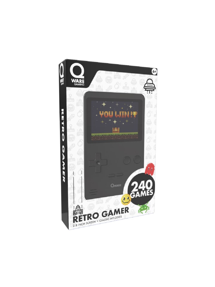 COFI 1453 Qware Retro Spielkonsole Handheld 240 Spiele für unterwegs in Schwarz günstig kaufen onesize