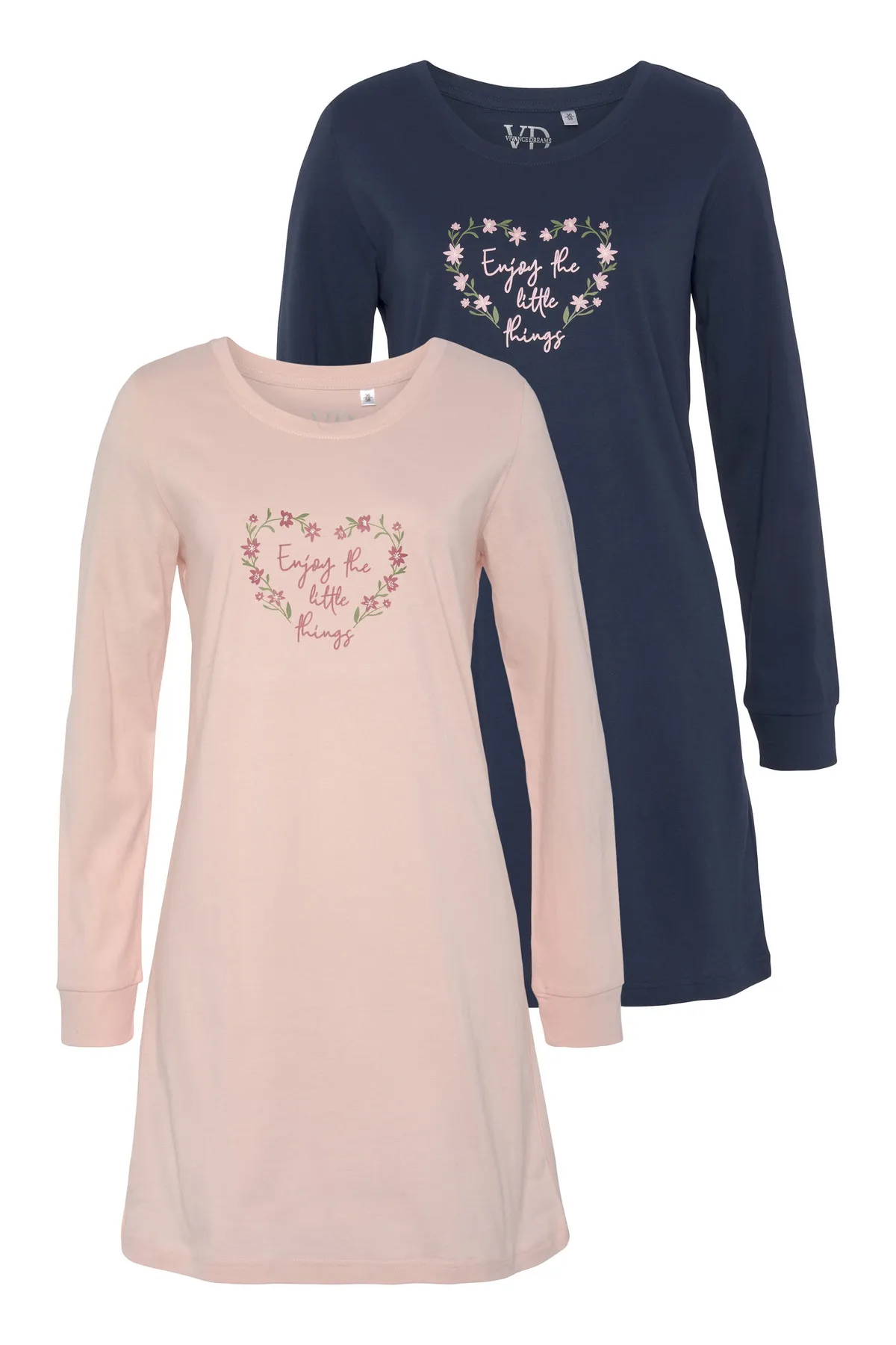 Vivance  Nachthemd - Blau - Basic