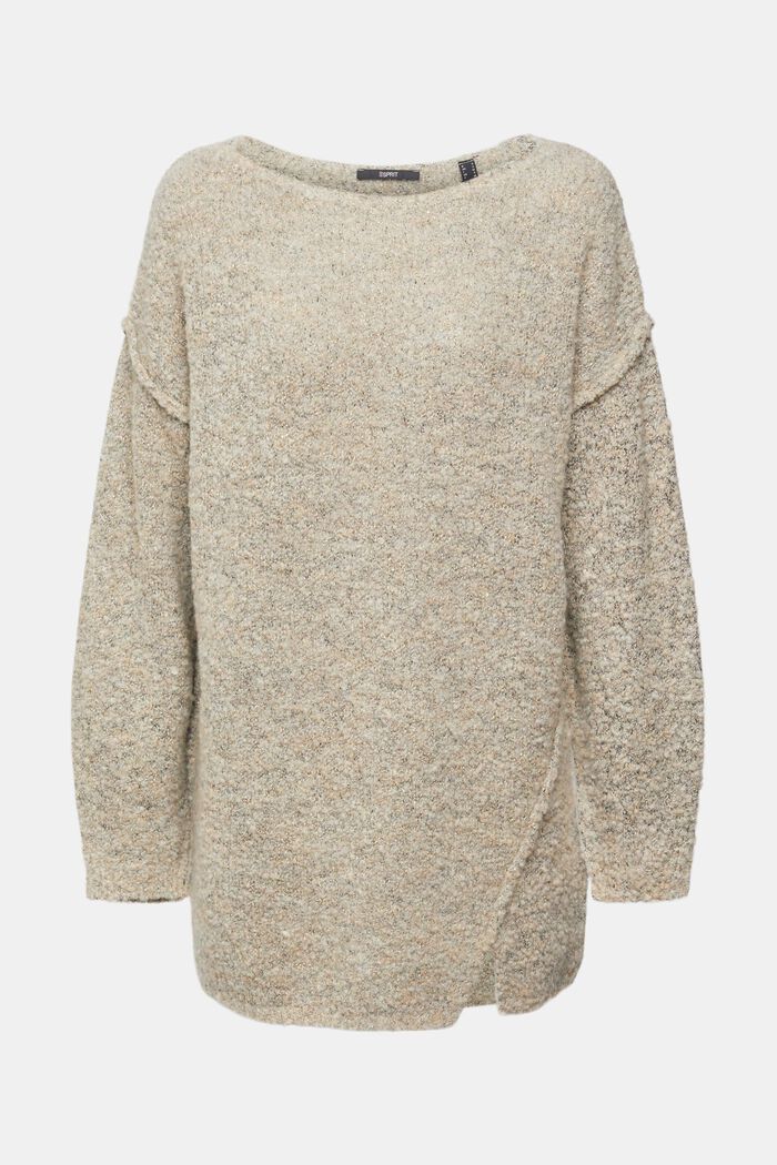 Grobstrick-Pullover aus Wollmix