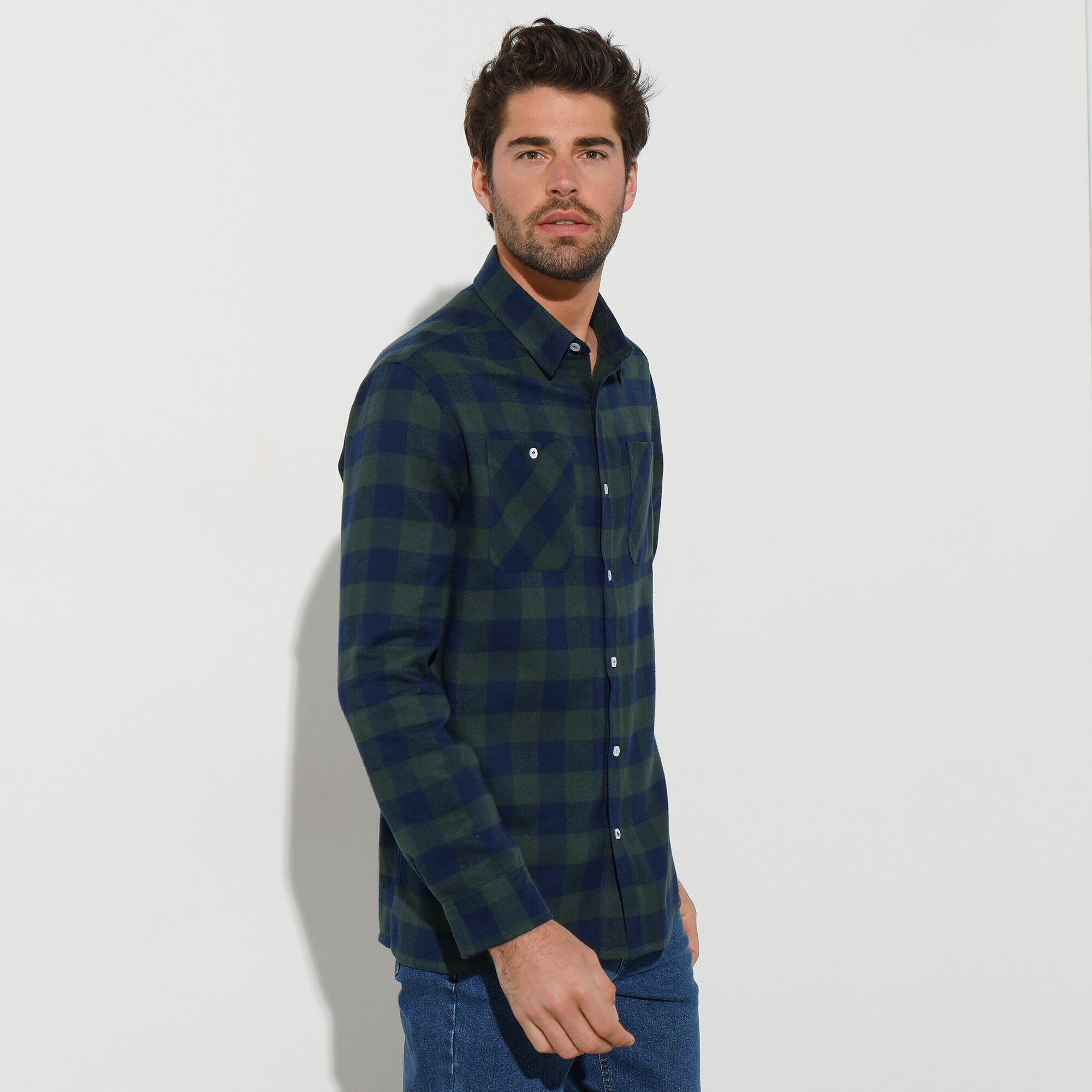 Chemise carreaux écossais flanelle