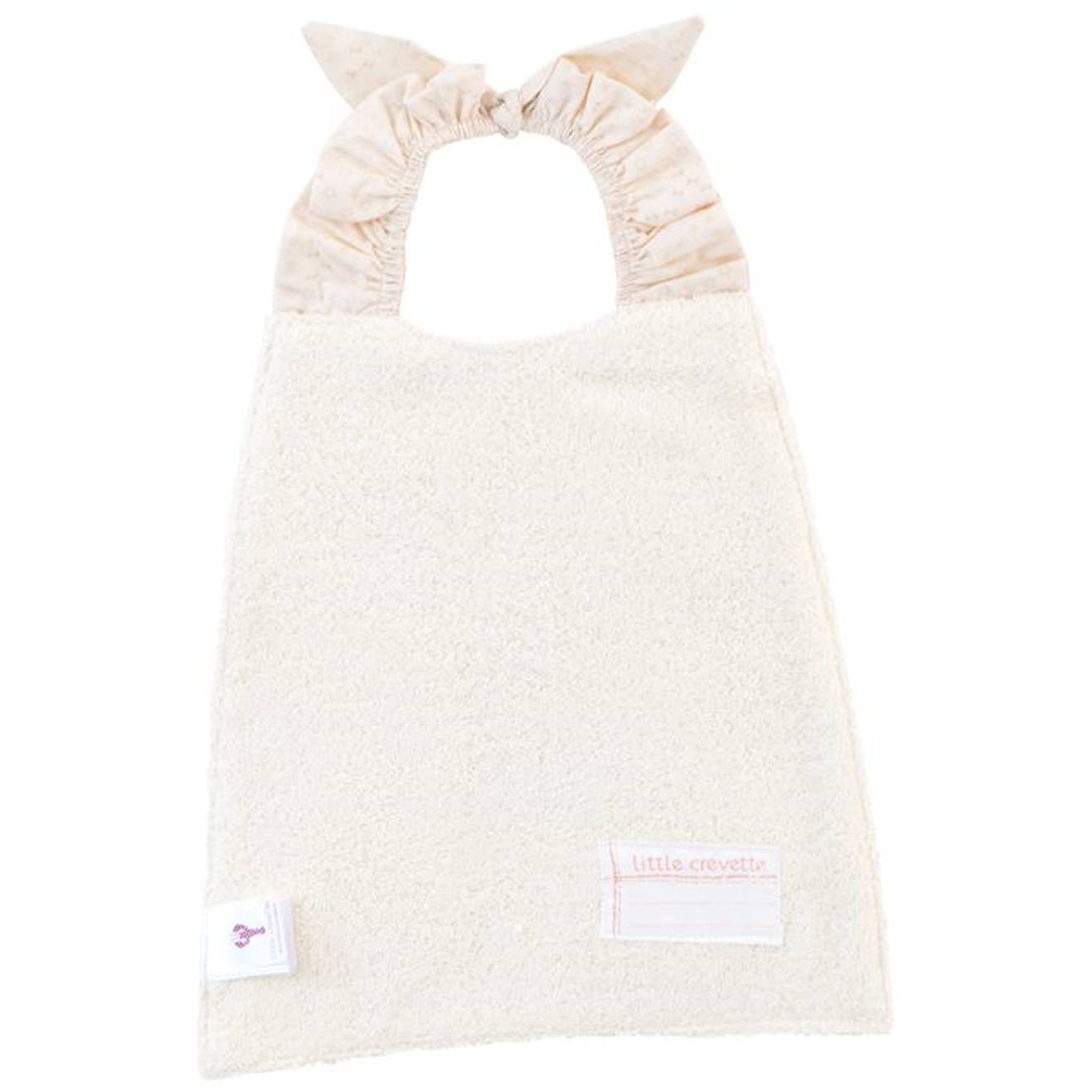Bavoir élastiqué en coton bio* Demain J'arrête beige