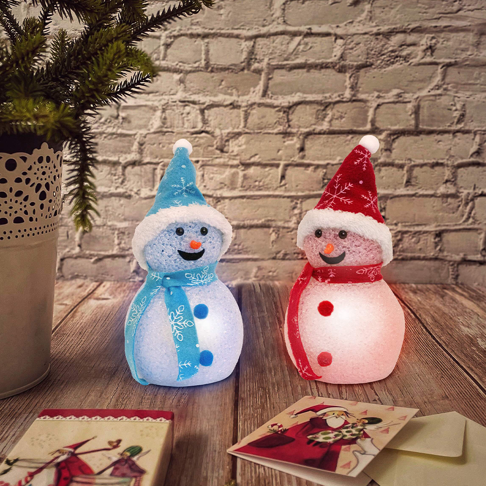 I-Glow LED-Schneeballfiguren - 2er-Pack