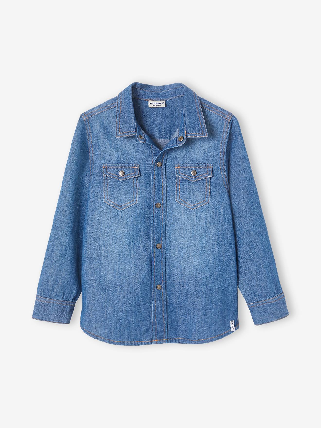 Chemise en jean garçon stone